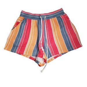 Workshop Republic Women's Lightweight Multicolored Strip Shorts. Small